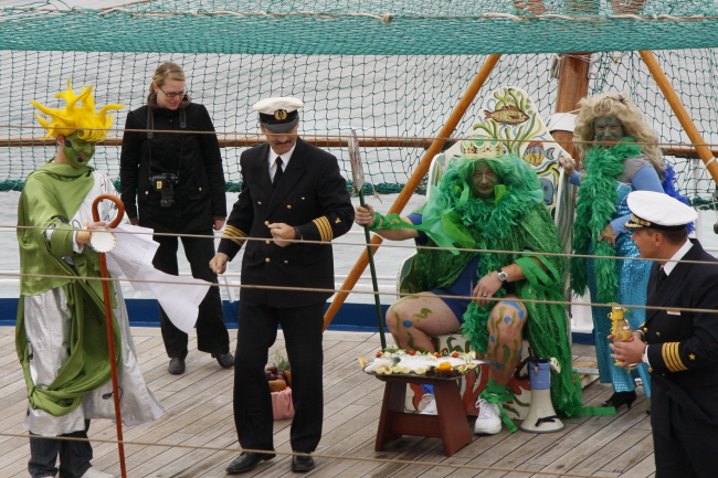84 Polartaufe auf dem Lido Deck