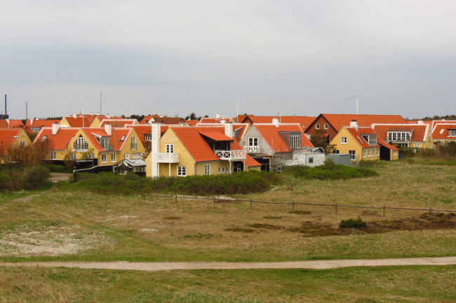67 Huser von Skagen sind traditionell ocker angestrichen