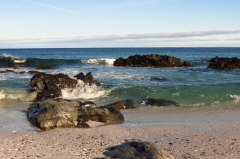 138 Felsklippen am Strand