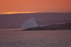 34 erster Eisberg im fantastischen Abendlicht