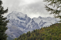 5 die vergletscherten Gipfel der Ortlergruppe