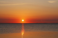 Sonnenuntergang über dem Limfjord bei Løgstør Sonnenuntergang über dem Limfjord bei Løgstør