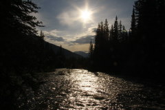 Abendstimmung am Johnston Canyon Campground