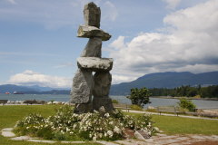 Inukshuk Skulpture am English Bay Park