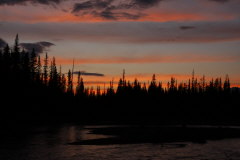 Abendstimmung beim McLeod Campground am Kootenay River