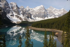 Blick vom Rockpile Trail ber den Moraine Lake 